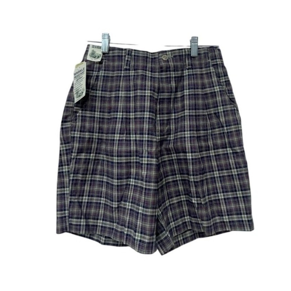 Northern Reflections 7" Inseam Golf Shorts Multicolor Plaid Vintage Size 5/6 NWT